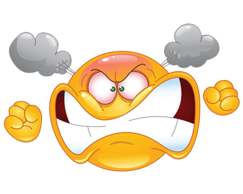Transparent Emoji On Angry Face PNG Download Free