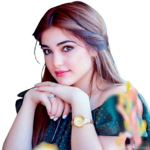 Beautiful sitting girl in green dress free png