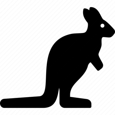 Cut black Wallaroo PNG Icon