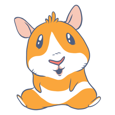 Cute Guinea Pig PNG Sticker Image Free Download