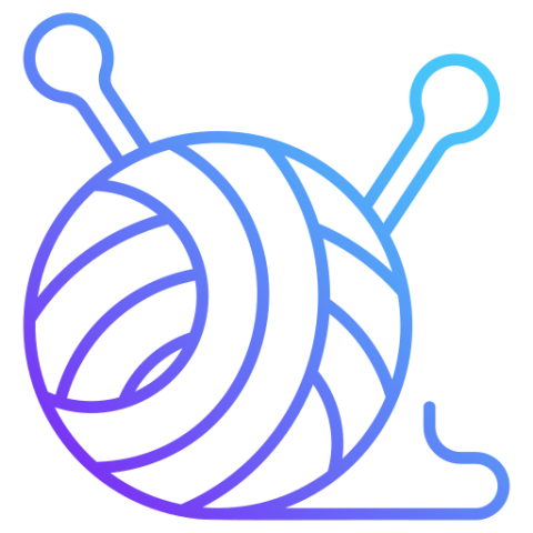 Blue Yarn PNG, PSD Art Icon Free Download