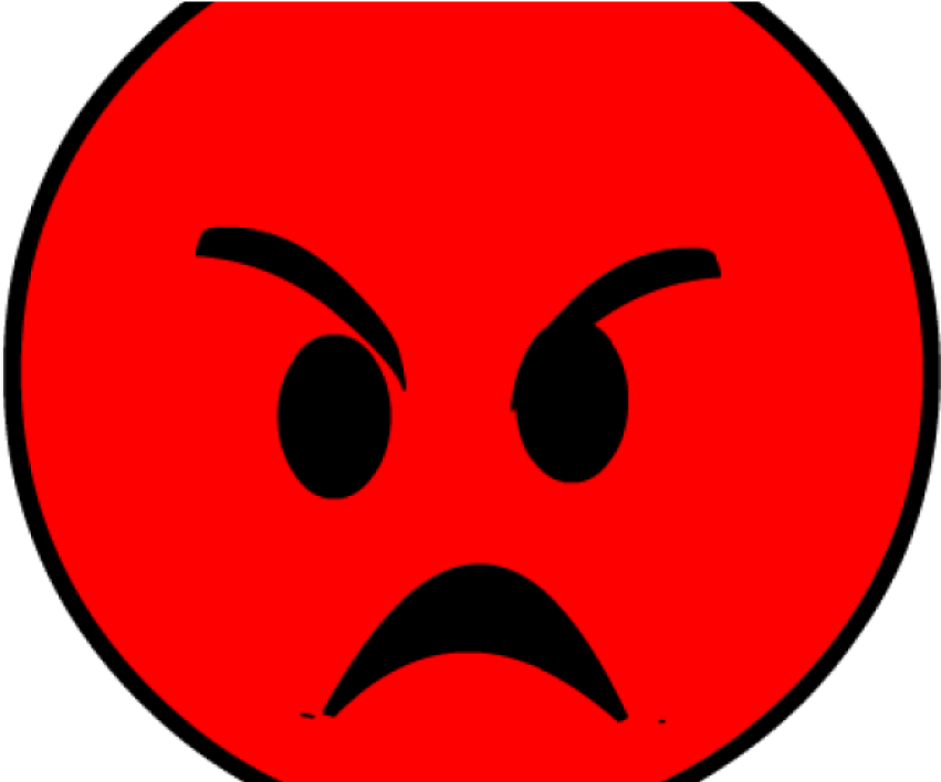Clipart Red Emoji Angry PNG Icon & Sticker Free Download