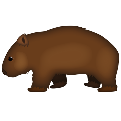 Brown Wombat PNG Sticker & iconFree Download