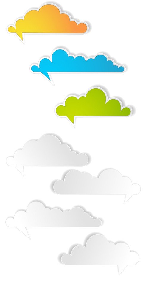Chat clouds vactor graphic design image