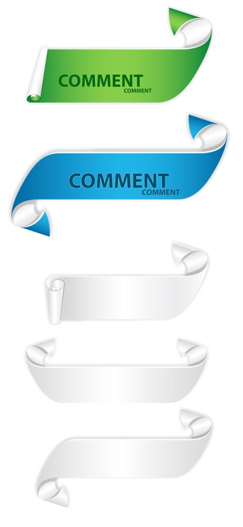 Curled banner vactors graphic design