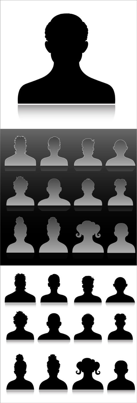 Profile Symbols vector graphic design image