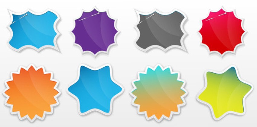 Vactor paper tags graphic design image