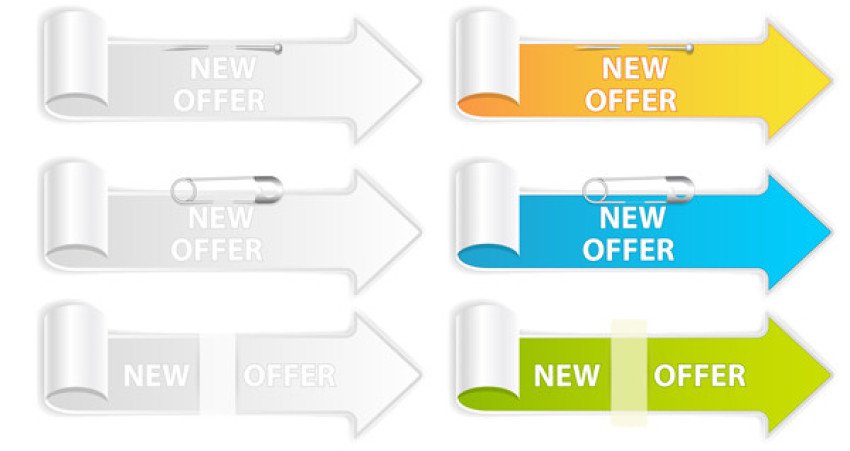 Arrows labels vactor graphic design image