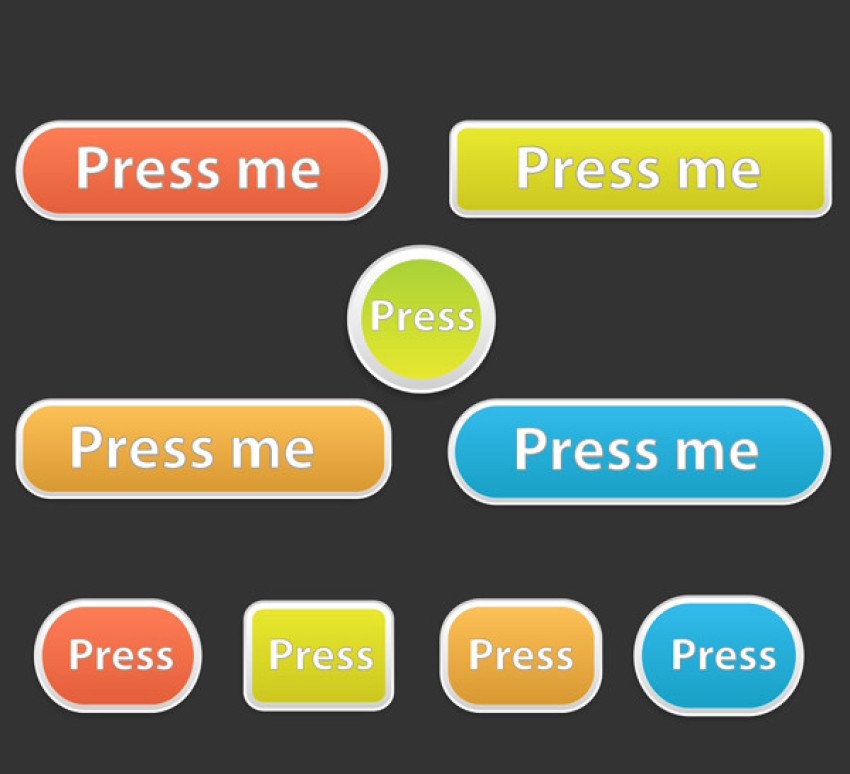 Soft buttons vector graphic design imge