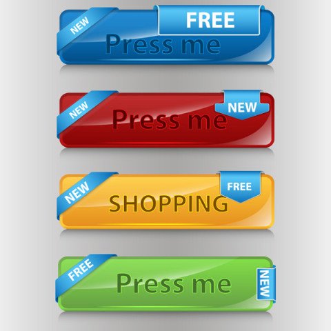 Web buttons vector graphic design images