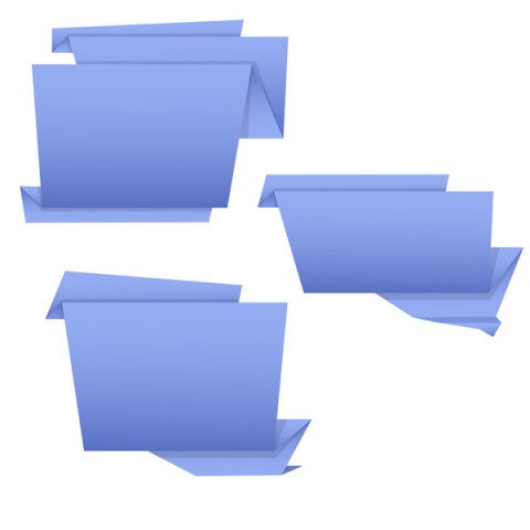 Origami banner vactor graphic design