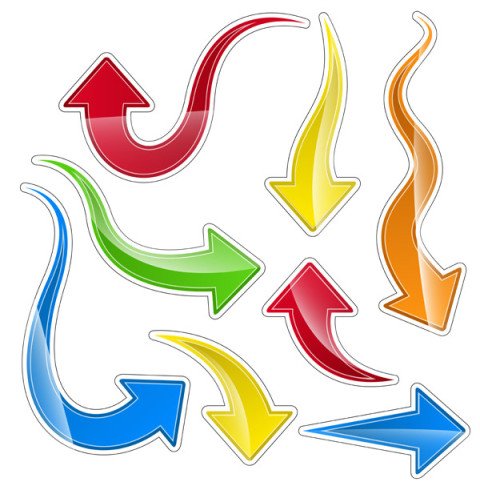 Arrow sticker vactor graphic design images