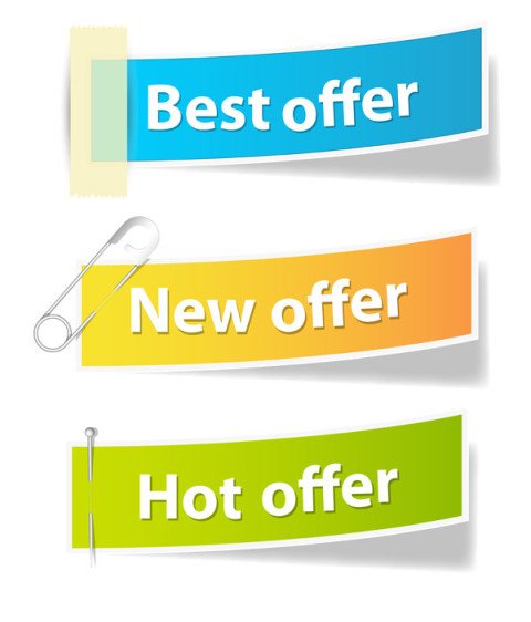 Paper label vactor graphic design image