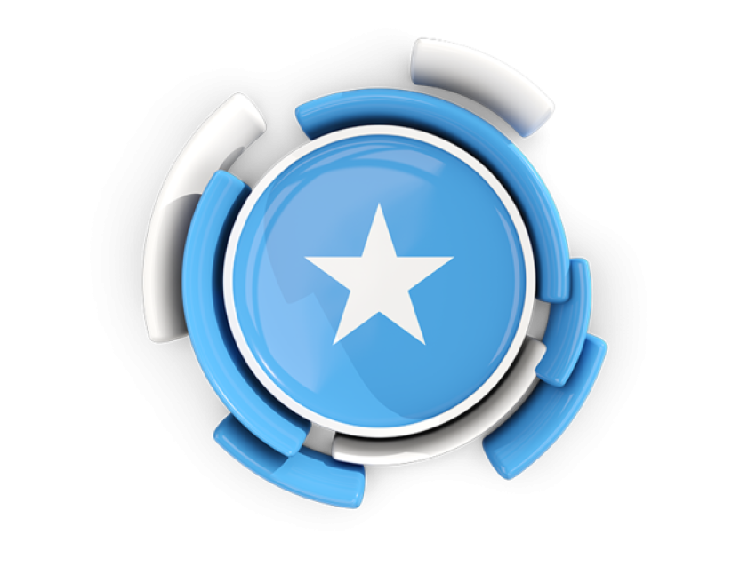3D Art of Somalia Flag PNG Transparent Image