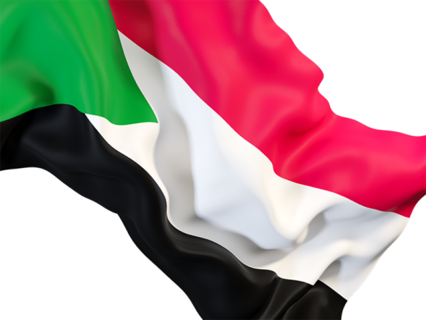 HD waving Sudan Flag PNG Image Free Download