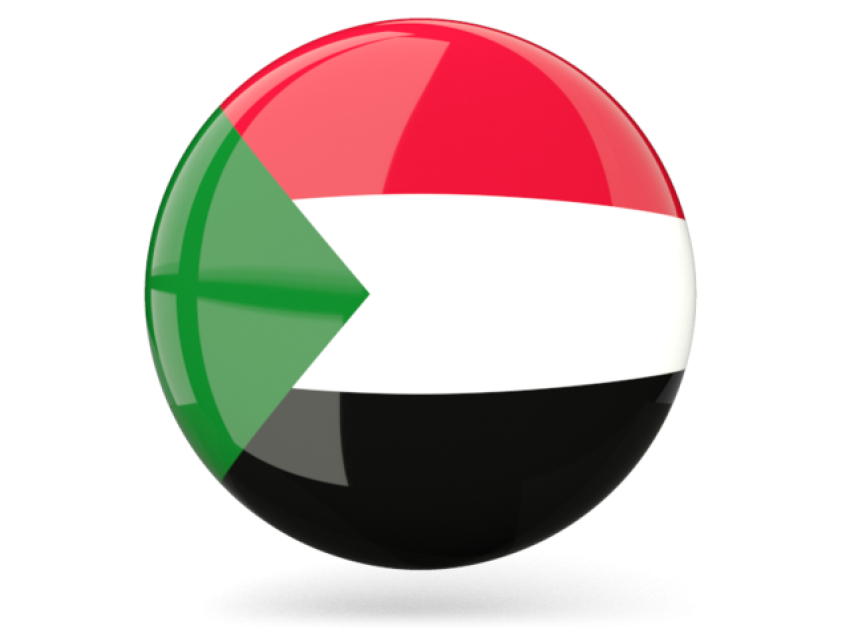 Sudan Flag PNG Circle Icon Free Download