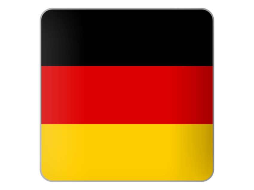 Round Rectangle & Square Germany Flag PNG Button
