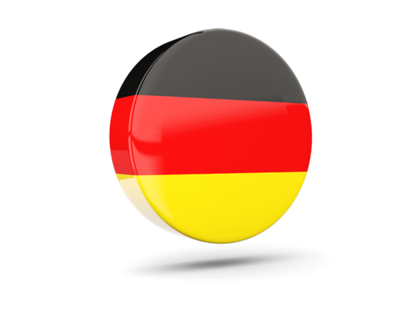3D Germany Flag PNG Button Free Transparent background