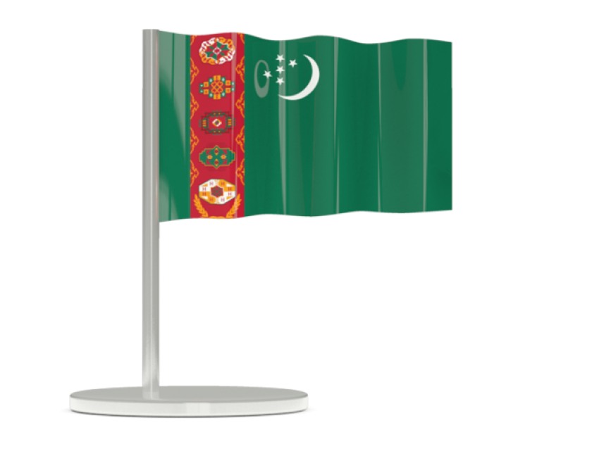 Silhouette Turkmenistan Flag PNG icon Free Download