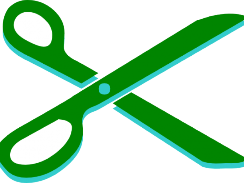 Green Scissor PNG Sticker Free Download