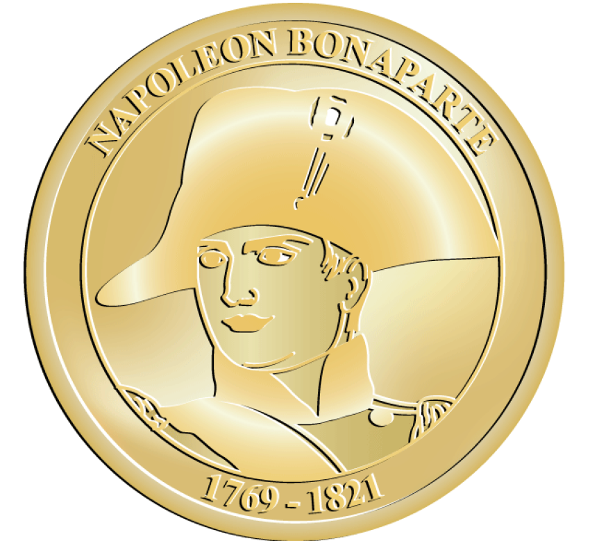 Gold Silver Coin On Napoleon PNG Logo & Icon free Transparent