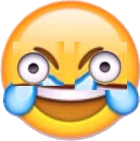 Cartoon Laugh Crying Emoji PNG Drawing Image
