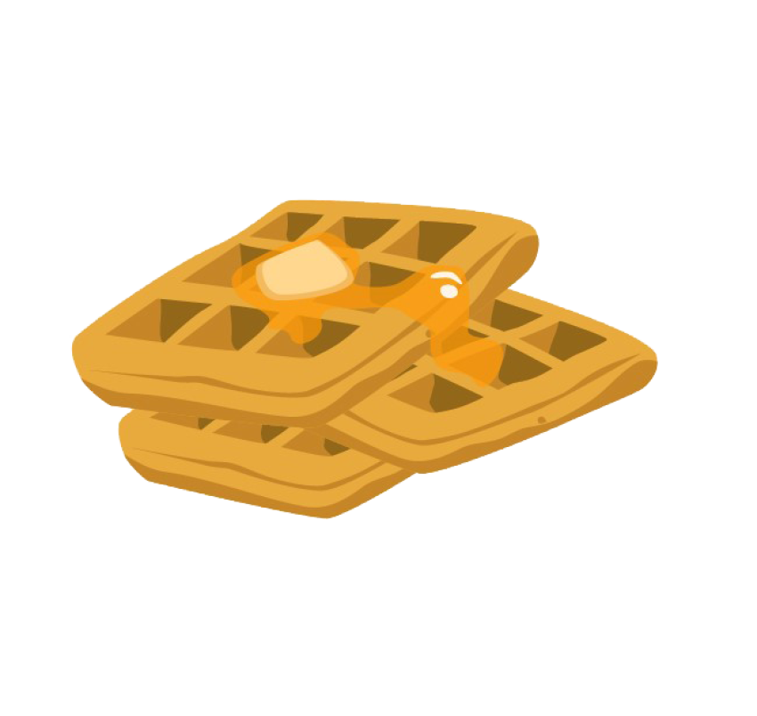 Waffle PNG Painting Free Download