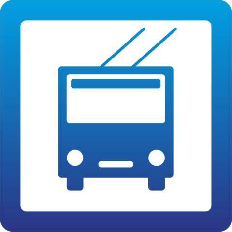 Blue Trolleybus PNG Logo Free Download