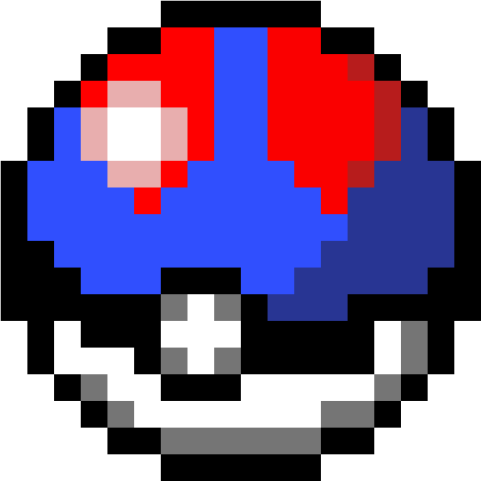 Pixelated Pokeball PNG Image Free Download