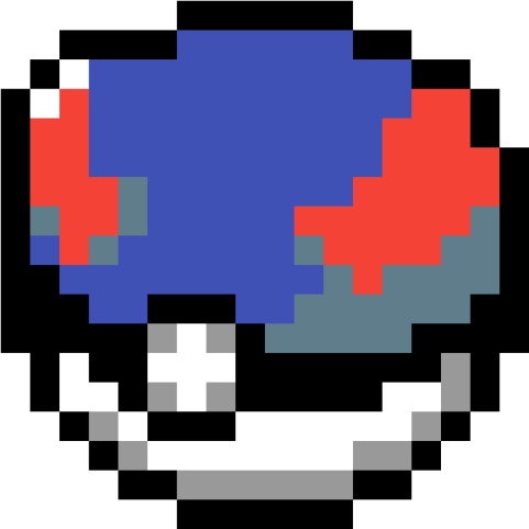 Pixel Pokeball PNG on Clipart Image