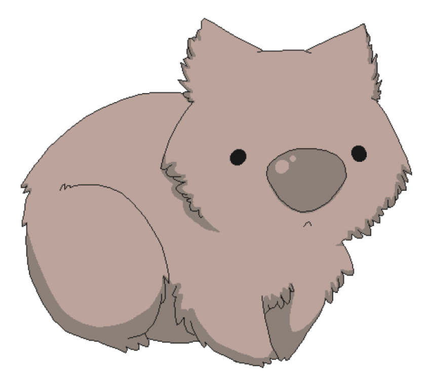 Wombat Illustration PNG Image