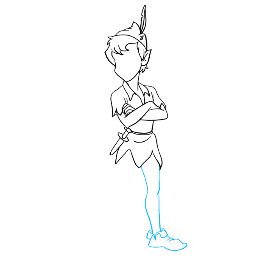 Handart On Peter Pan PNG Outline Free Download
