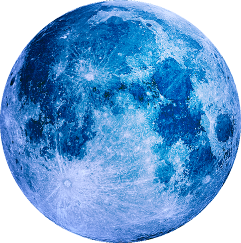Aesthetic Blue Moon PNG Picture On Free Download