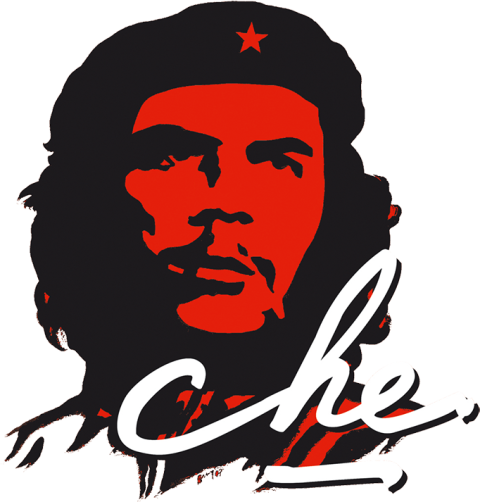 REd Che Guevara PNG Painting Image Free Download