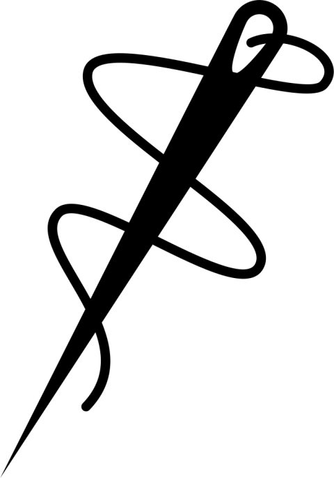 Illustration Sewing Needle PNG Logo Free Download