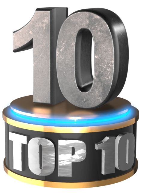 Top View 10 Number PNG Trophy Image