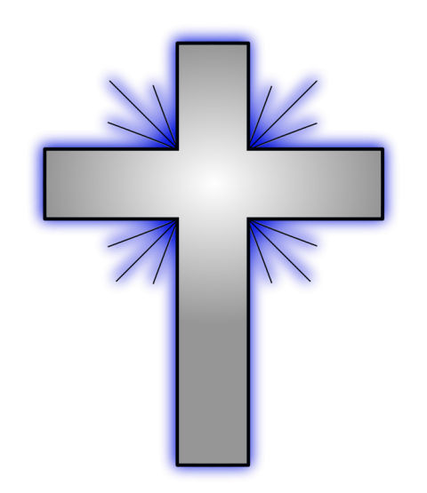 Silver Christian Cross PNG Sign Free Download
