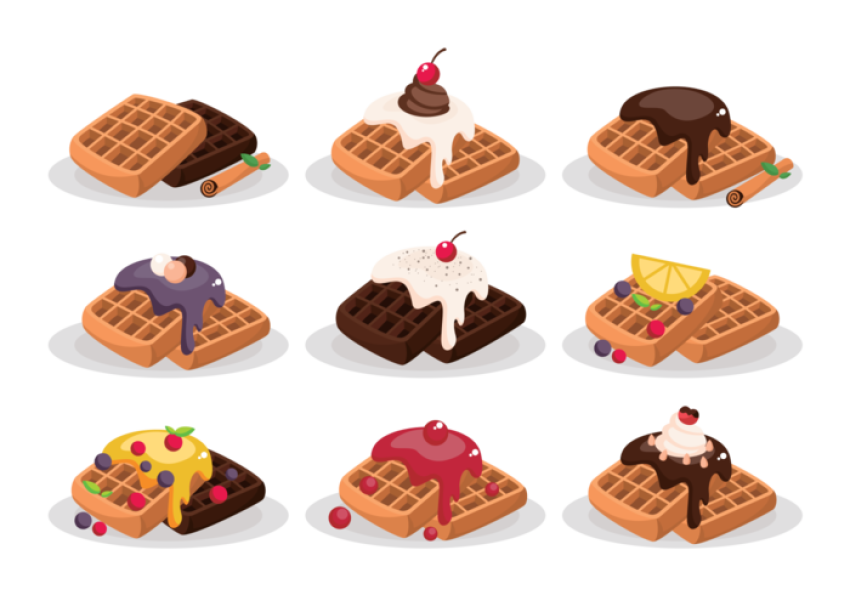 Waffle PNG On Transparent Background Free