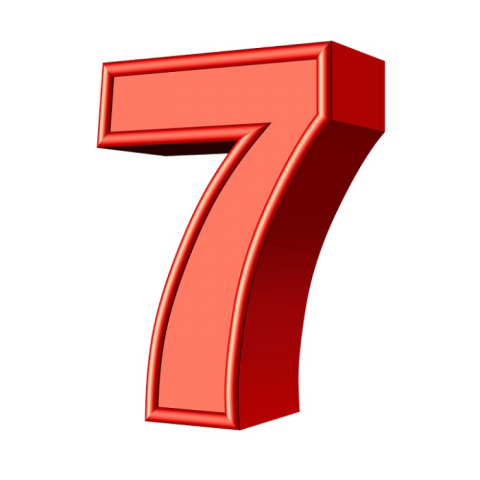 3d 7 Number PNG Image On Transparent Background