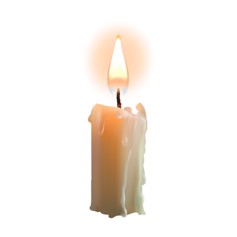 Candles Silhouette PNG White Background Image