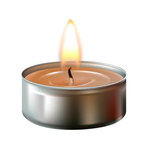Artistic Candles PNG Transparent Image