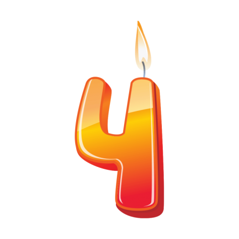 Istock 4 Number Candle PNG No Background Free Download