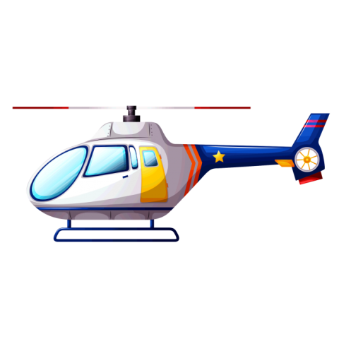 Cartoon Helicopters PNG Sticker Free Download