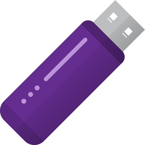 Purple Usb Flash PNG Image Clipart