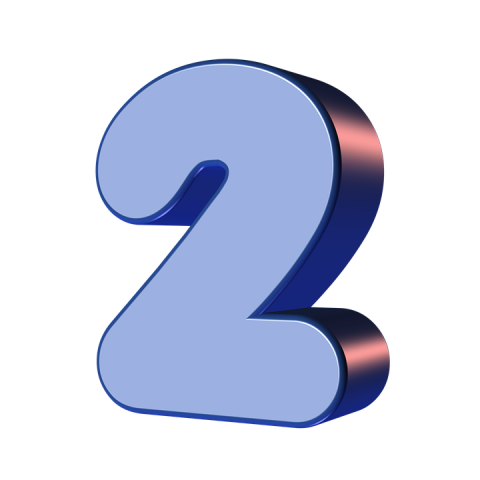 Transparent Free Download 2 Number PNG Image