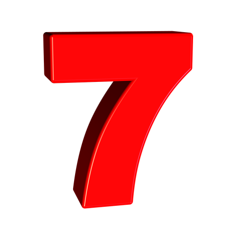 Transparent 7 Number PNG Numero Image