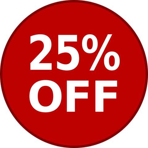 25% Discount Percent PNG Sale Tag Free Download