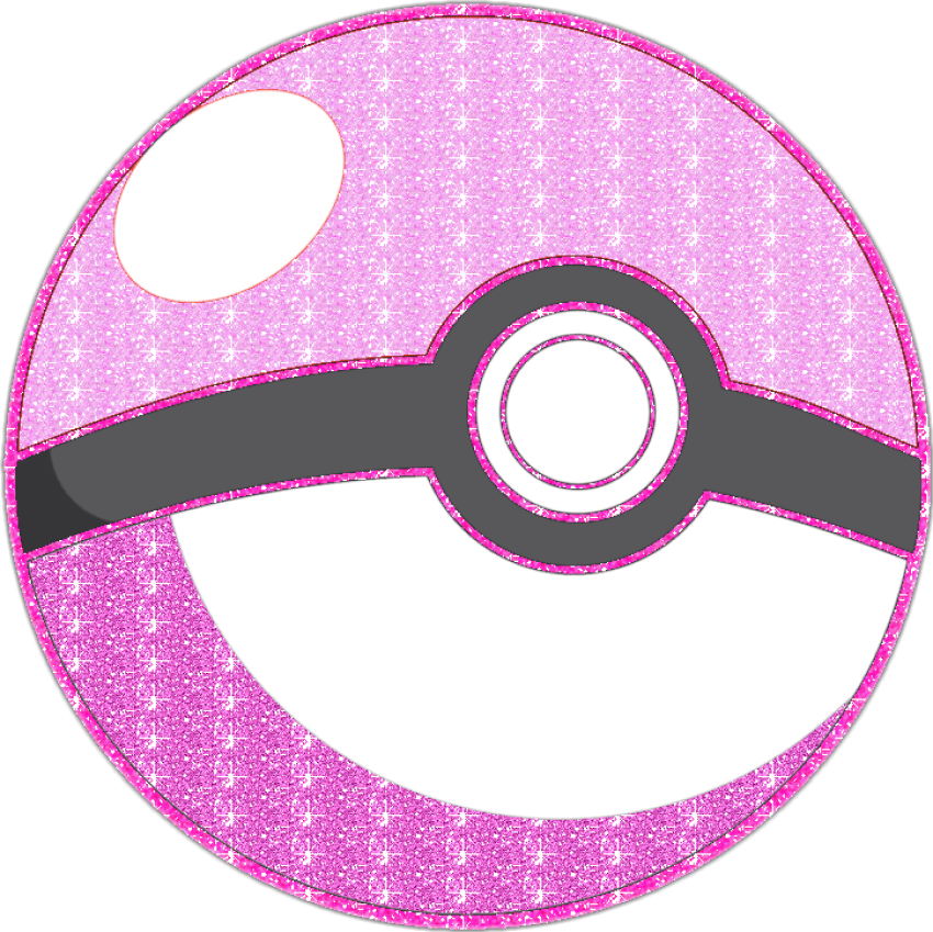 Ligh Purple Pokeball PNG Cartoon Sticker Free Download