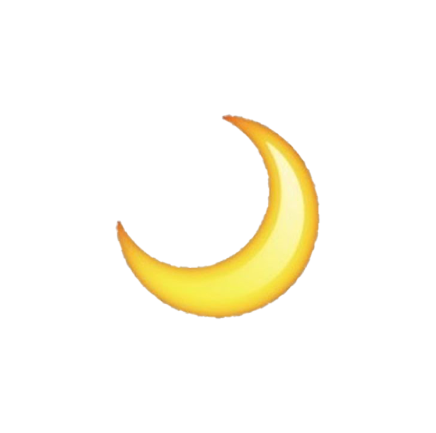Yellow Half Moon PNG Image Free Download