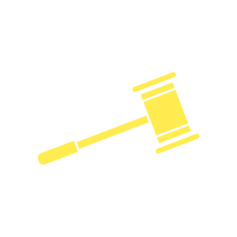 Yellow Gavel PNG Drawing Image